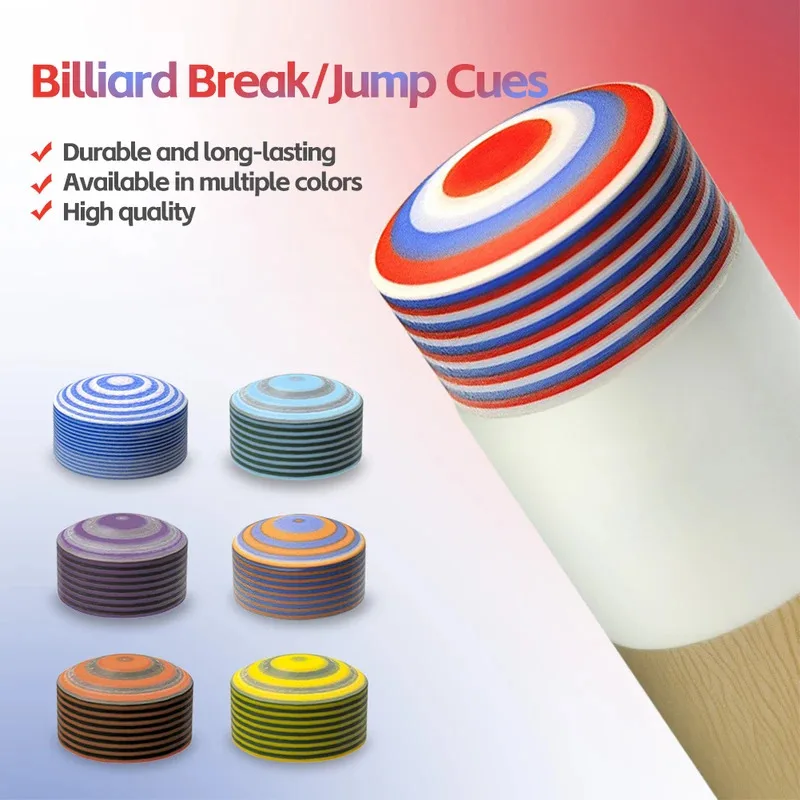 Pool Cue Tip Cue Accessory Multiple Layer Stick Tip 14mm Glue on Break Jump Tip for Club Billiard Pool Cues Players Personal Use