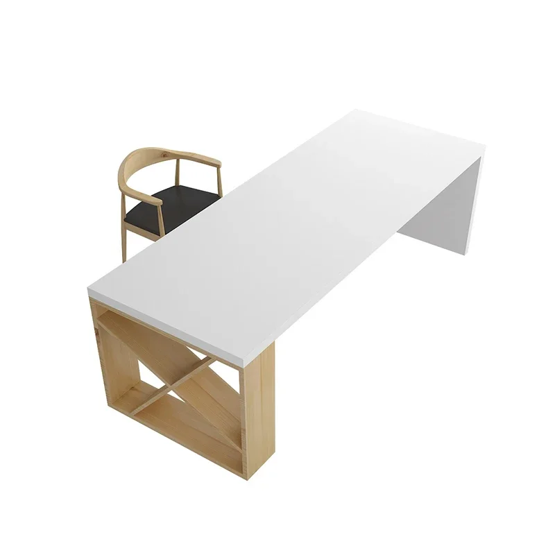 Solid wood conference desk