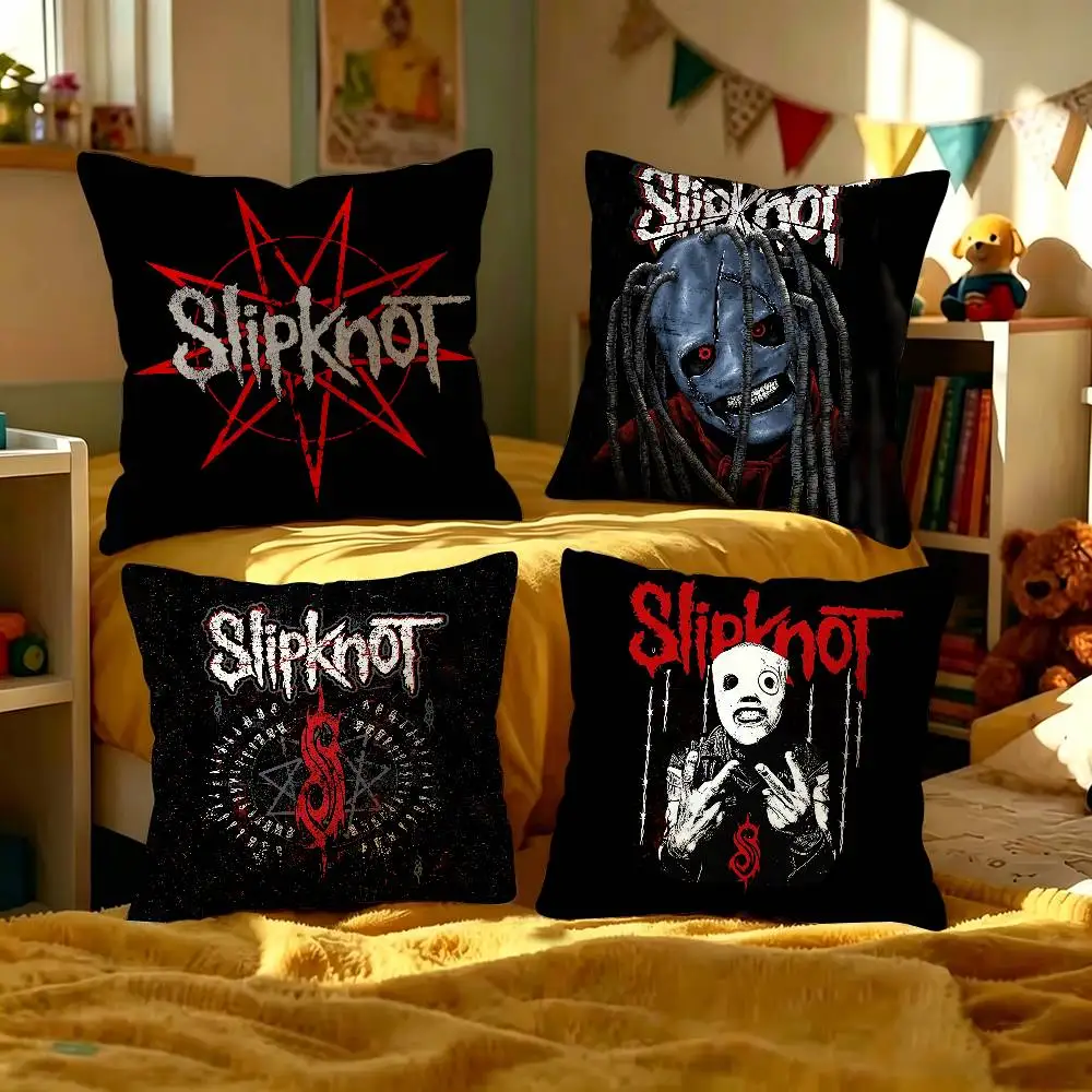 Slipknot Heavy Metal Band Pillow Cover for Bedroom Room and Living Room Sofa Decorative Cushion Cover