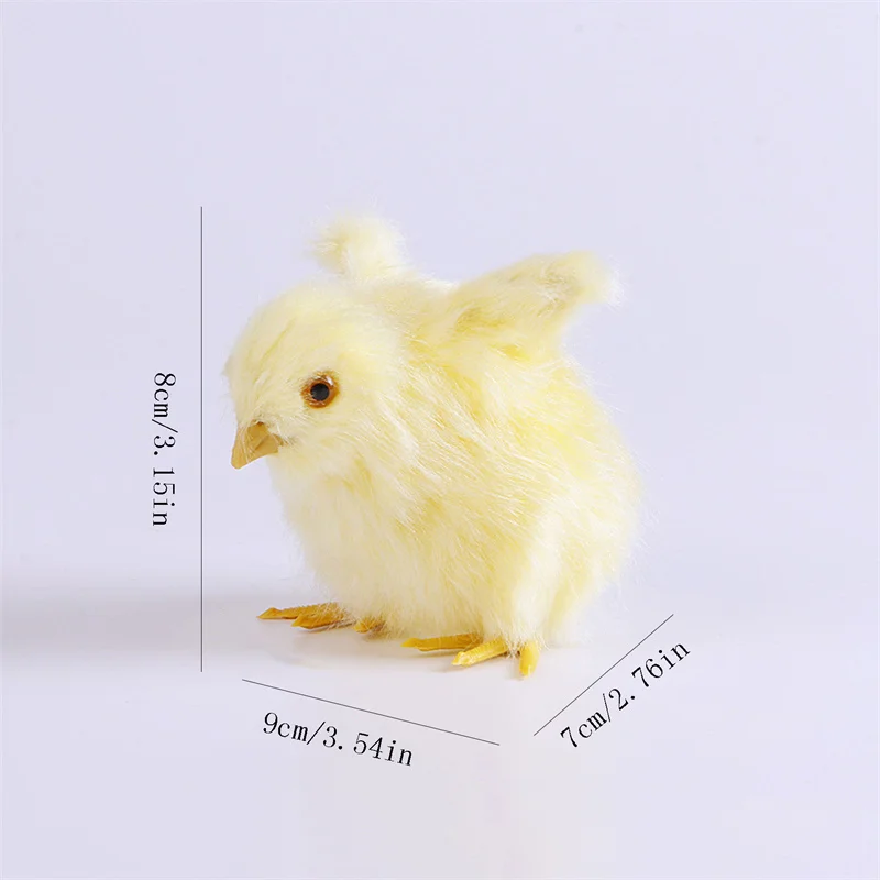 Realistico carino pulcino di pasqua giocattolo simulazione pulcino decorazione fai da te Desktop in miniatura pollo giardino ornamento regalo di pasqua giocattoli per bambini