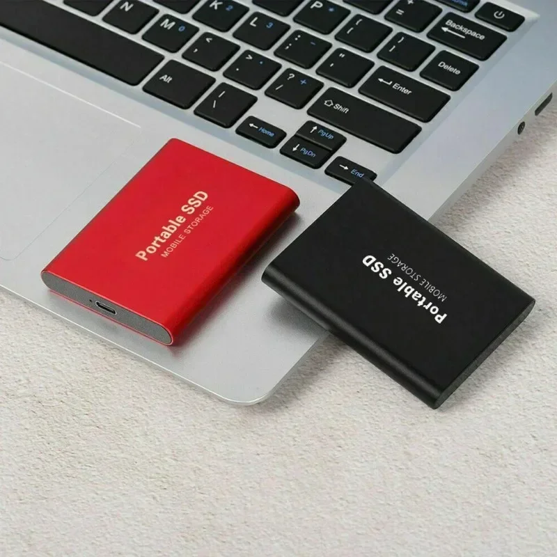 محرك الأقراص الصلبة الخارجي 1 تيرا بايت SSD محمول 2 تيرا بايت محرك الحالة الصلبة الأصلي USB 3.2/Type-C قرص صلب عالي السرعة للتخزين للكمبيوتر/Mac/الهاتف