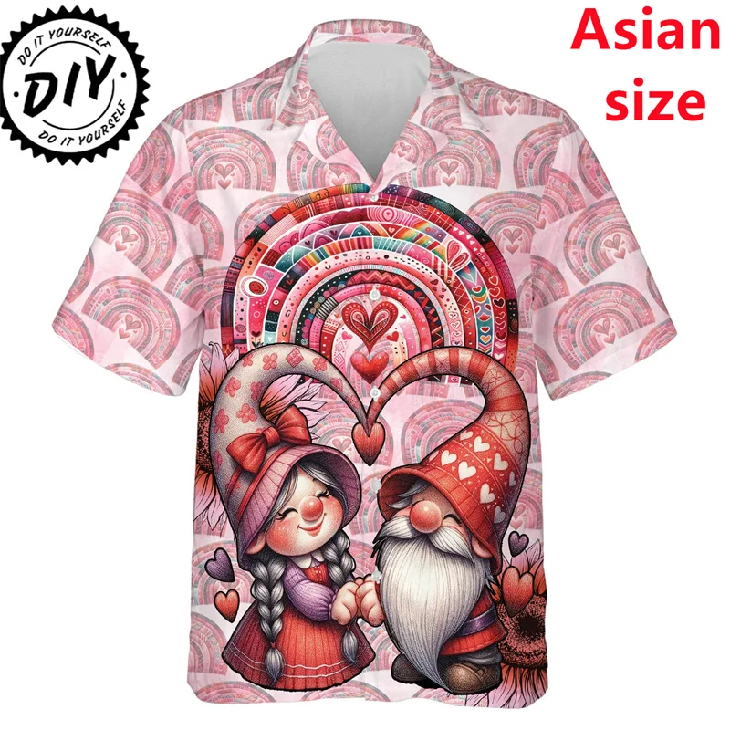 Custom Couple Photo Graphic Short Sleeve Shirts 2025 Valentine Day Gifts Clothes Personalized Your Face  Beach Shirt Cp Blouses