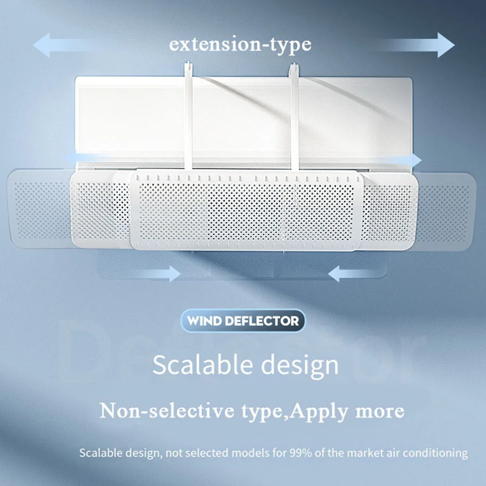 Vermijd Punch Winddeflector Rechte Blaasuitlaat Windschilden Aan De Muur Gemonteerde Airconditioning Winddeflector Schaalbaar Universeel