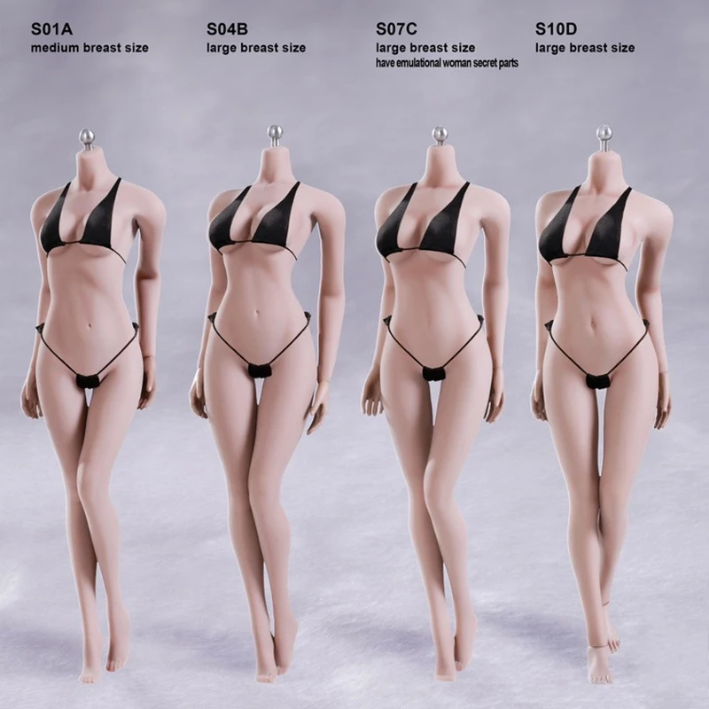 1/6 Female Seamless Body Figure TBLeague S01A S04B S07C S10D Pale Color Woman Painting Action Figure Model