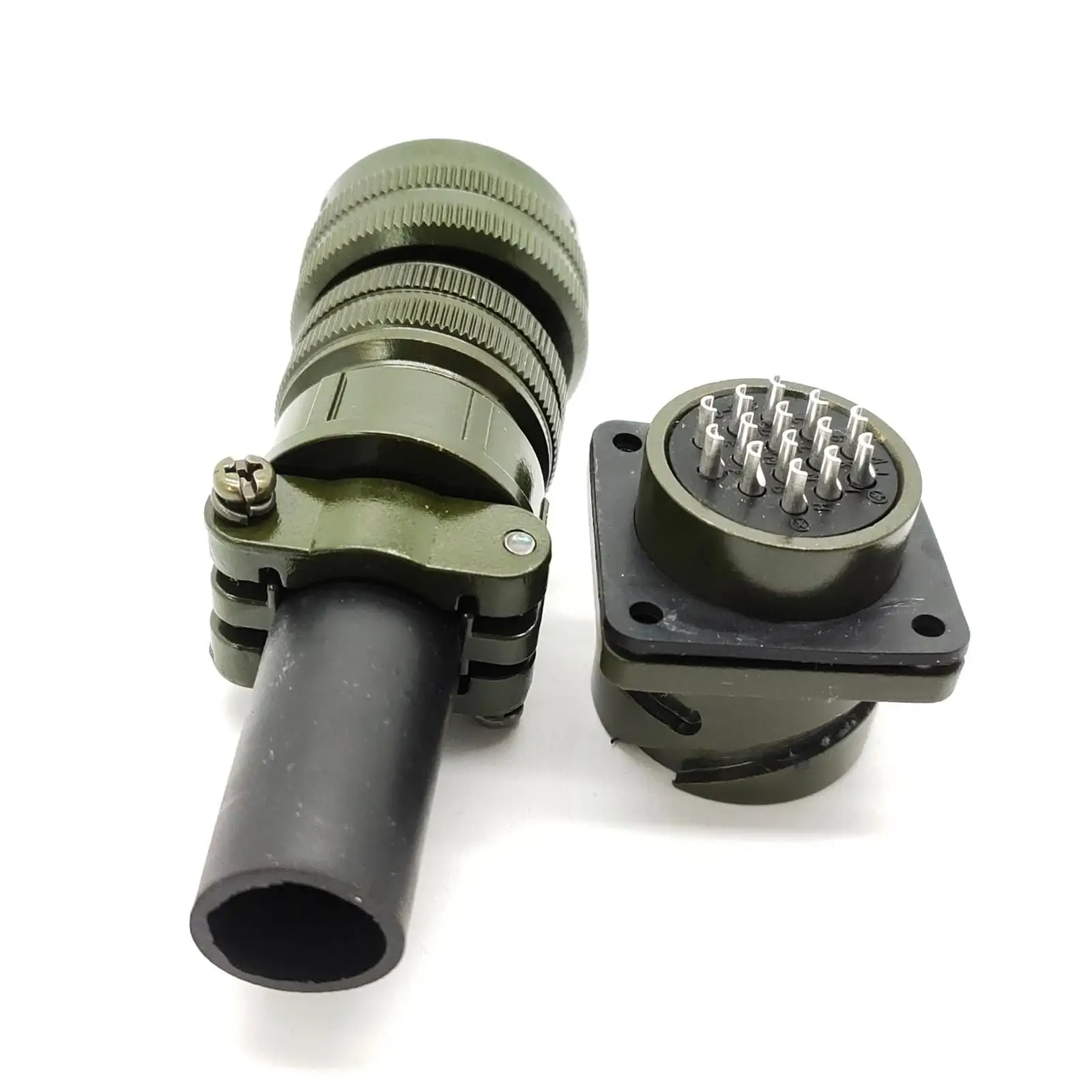 MS3106A20‑27 MS3102A20‑27 Male Female 14Pin Bayonet Circular Connectors MIL‑DTL‑5015 Spec 