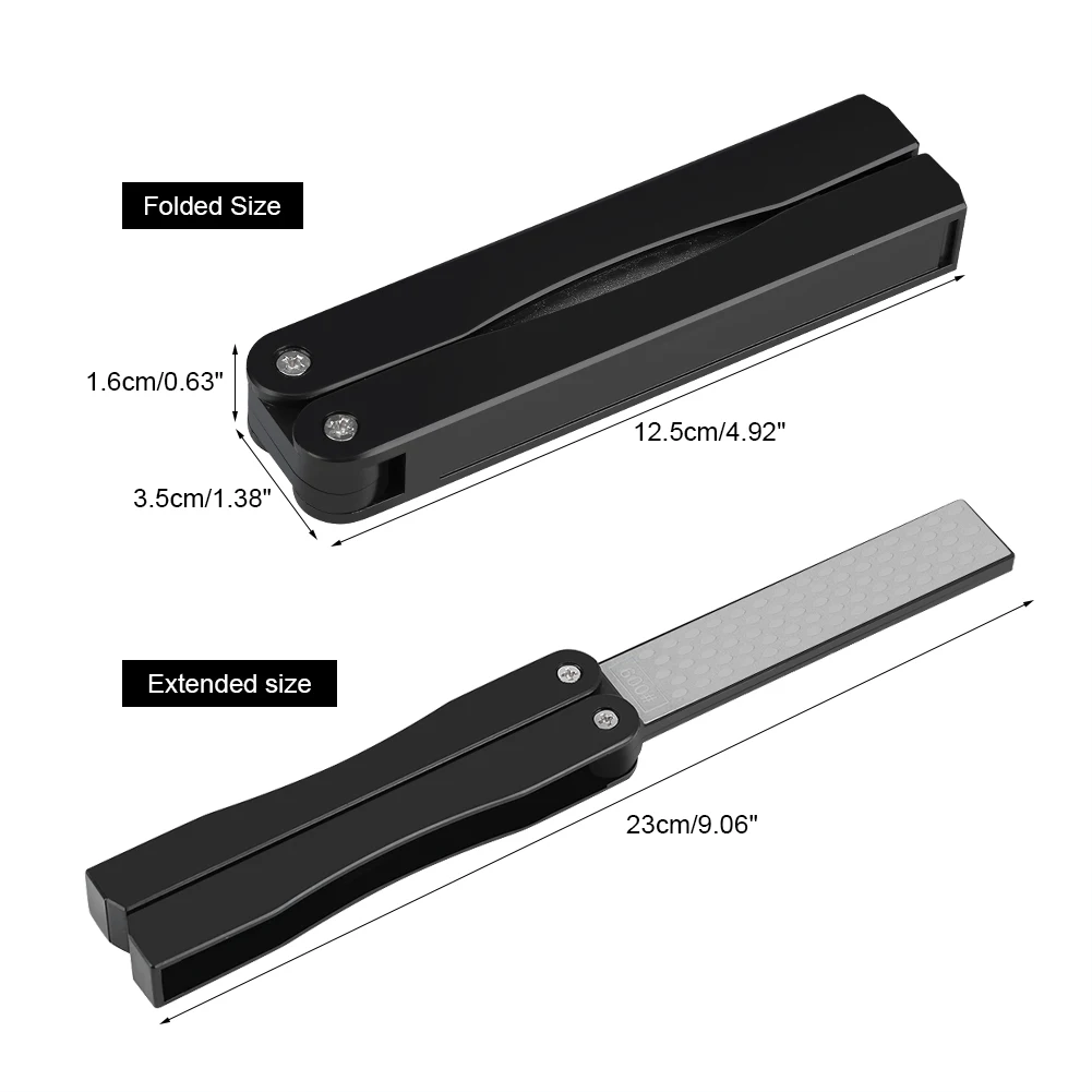 Outdoor Camping Folding Double Sided 400/600# Sharpener Stone Whetstone Stones Sharpening Tool Sharpener Stone Sharpening Stone