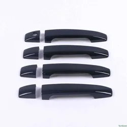For Subaru Forester SH 2008-2012 Glossy Black Carbon Fiber Car Door Handle Cover Sticker Overlay Styling Accessories