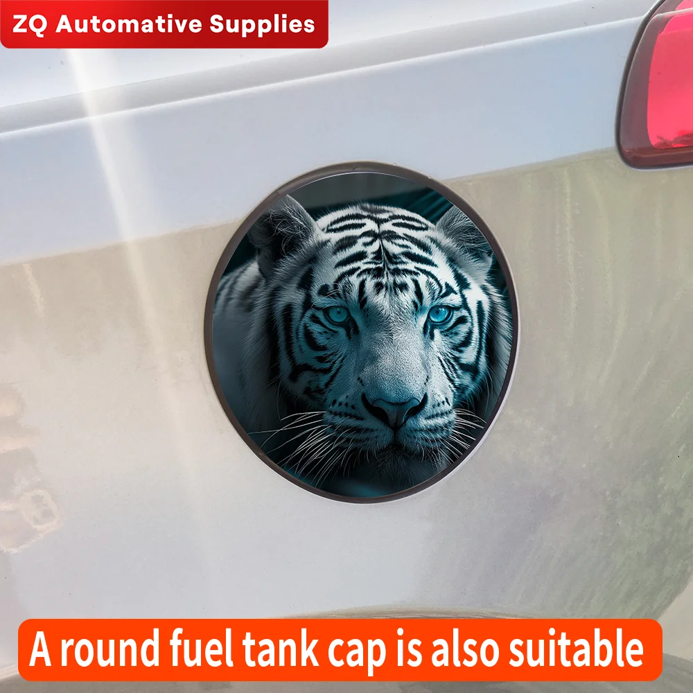 Tiger Car Sticker Car Refueling Cap Fuel Tank Cap Cover Waterproof Sunscreen Sticker Decoration Cover Body Decal Accessories