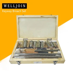 18pcs HSS Metric Keyway Broach Set 4mm 5mm 6mm 8mm Broaches 12-28 Cutting Broashing bushings Keyway Tool CNC Kit