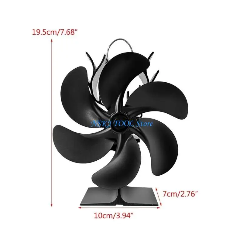 L8RC موقد مروحة الحرارة مدعومة لا يوجد كهرباء ضوضاء الحرة مروحة الموقد الدورة الدموية #6