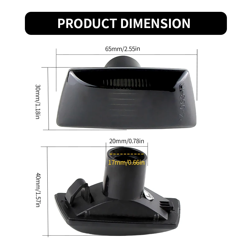 2Pcs For Cadillac BLS CTS Chevrolet Cruze Aveo T300 Zafira Buick Opel Side Marker Light Housing Lens Cover Shell No bulb