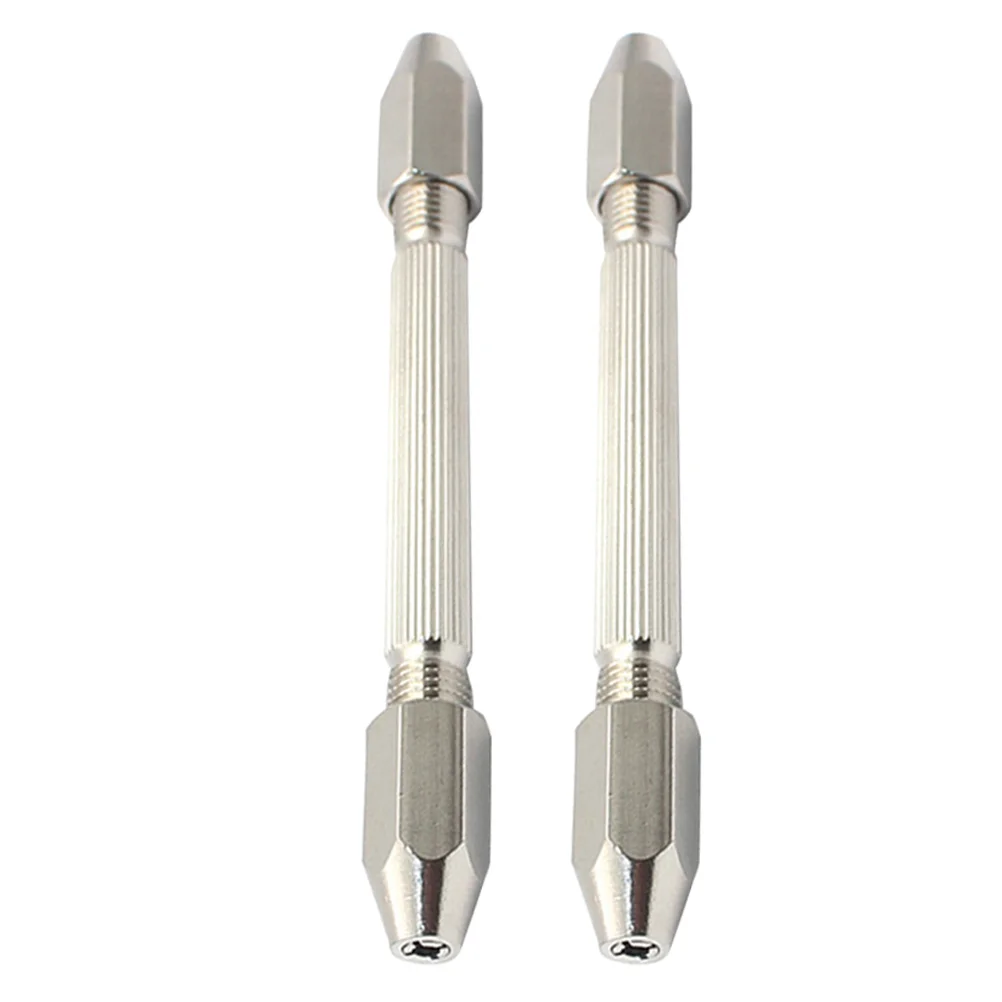

2 Pcs Drill Watch Pin Vise Bits Handicraft Making Tools Suite Jewelry Wooden Professional Repair Kit Brass Clamp Jewelers