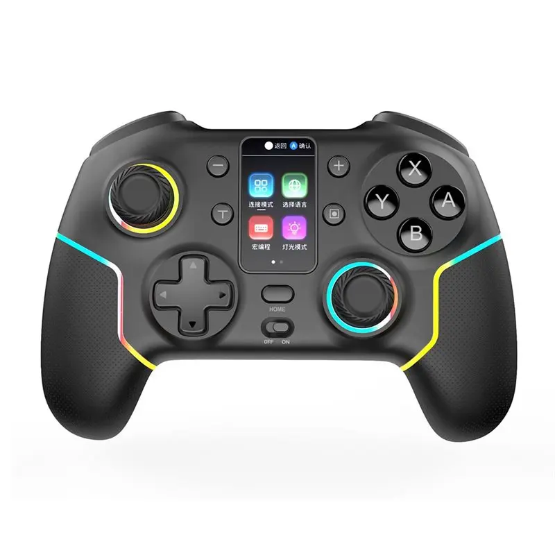 

A13E-STK-7052 Wireless Bluetooth Game Controller For Switch For Android IOS PC Six-Axis Vibration RGB Lighting With Screen A