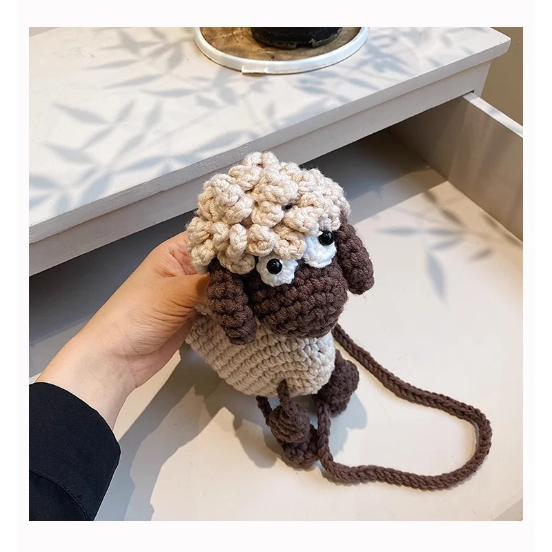 Niedliche Cartoon-Lammtasche – modisches Accessoire, stilvolle Umhängetasche im Ins-Stil