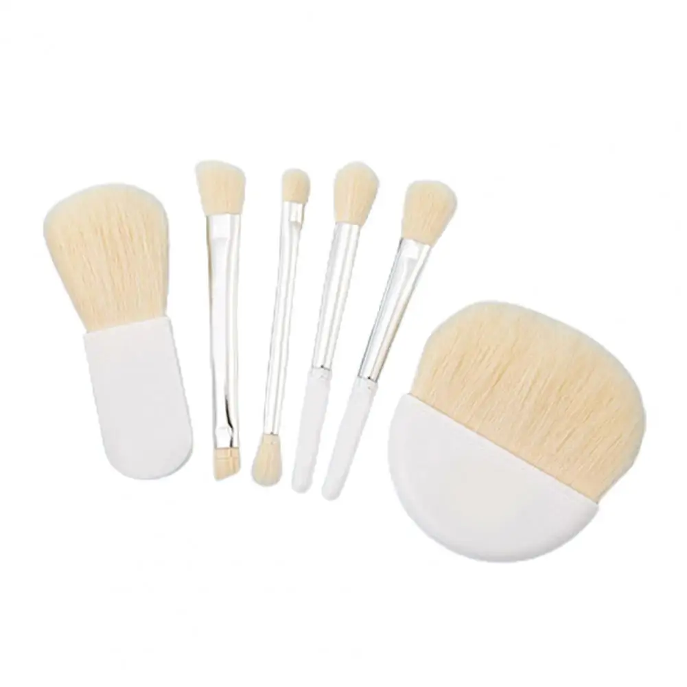 Ensemble de pinceaux de maquillage lavables de petite taille, ensemble de pinceaux de beauté portables, correcteur, 6 pièces