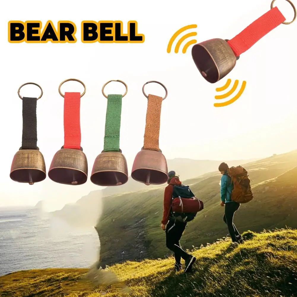 Outdoor Avoiding Driving Bear Bell Camping Ambiance Wind Pendant Pet Bells Chime Bell Accessories Hiking Keychain Reminder B7Z3