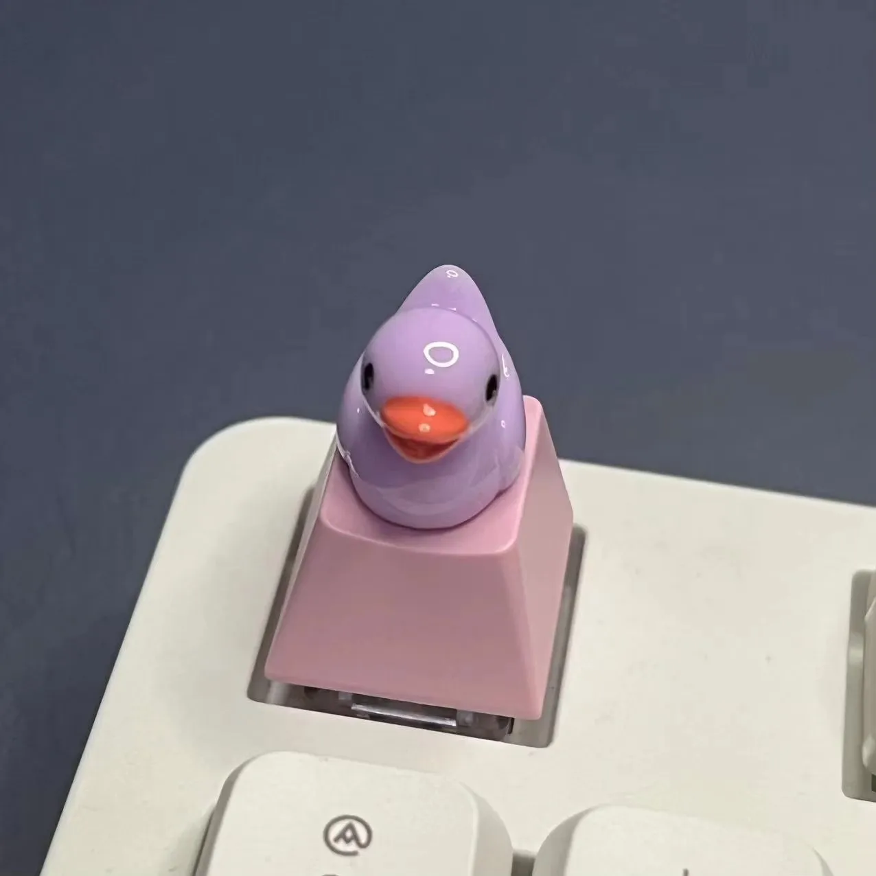 3D mini desenhos animados pato Keycap, DIY, criativo, personalizado cereja MX Switch, eixo transversal, jogo universal, teclado mecânico, 1pc