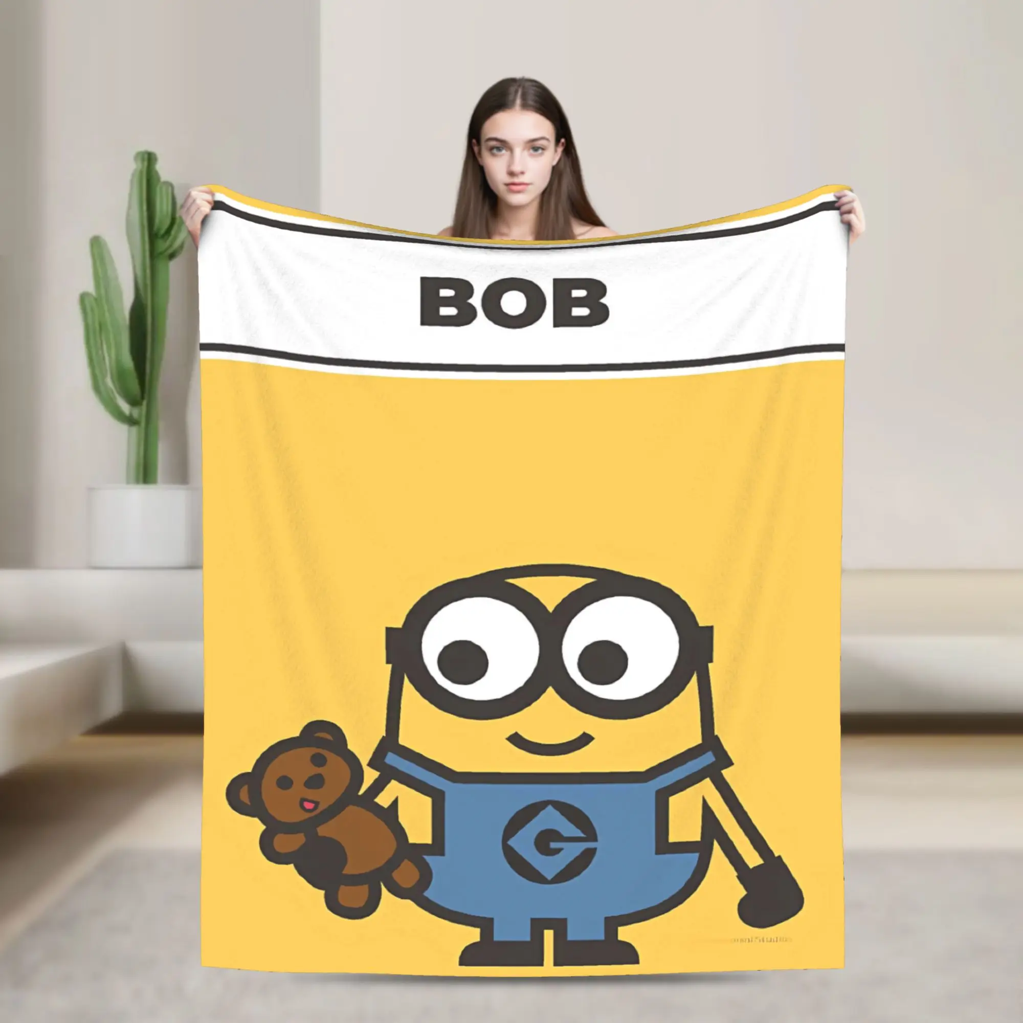 

M-Minions Blanket Quality Super Soft Throw Blanket Winter Students Couch Chair Novelty Bedspread