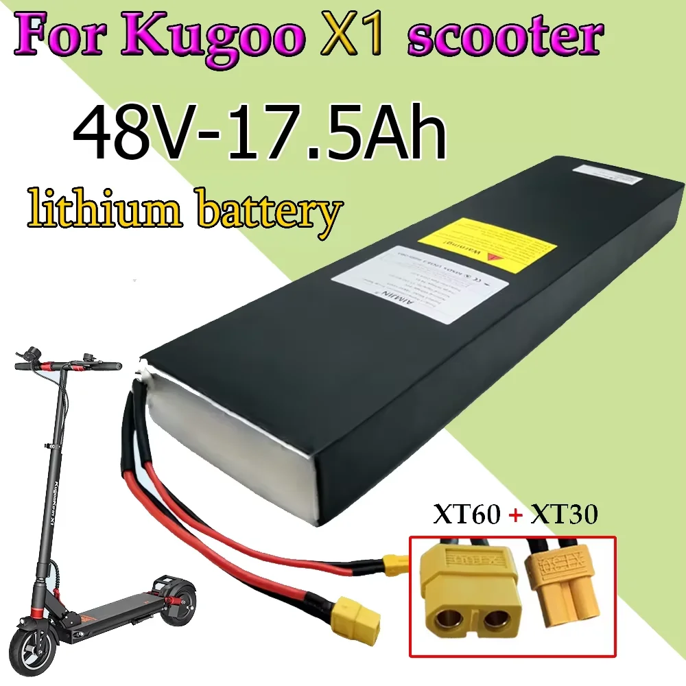 

13S5P Lithium Battery pack 48V 17500mAh For Kugoo X1/X1 Plus Electric Scooter Battery 17.5Ah 840Wh with BMS