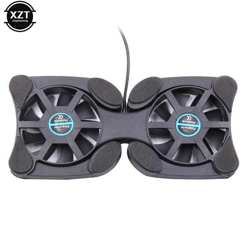 Mini Laptop Cooling Stand Foldable Fan Cooler Cooling Pad USB Port Notebook Fan Cooler Cooling Pad For 7-15 inch Laptop