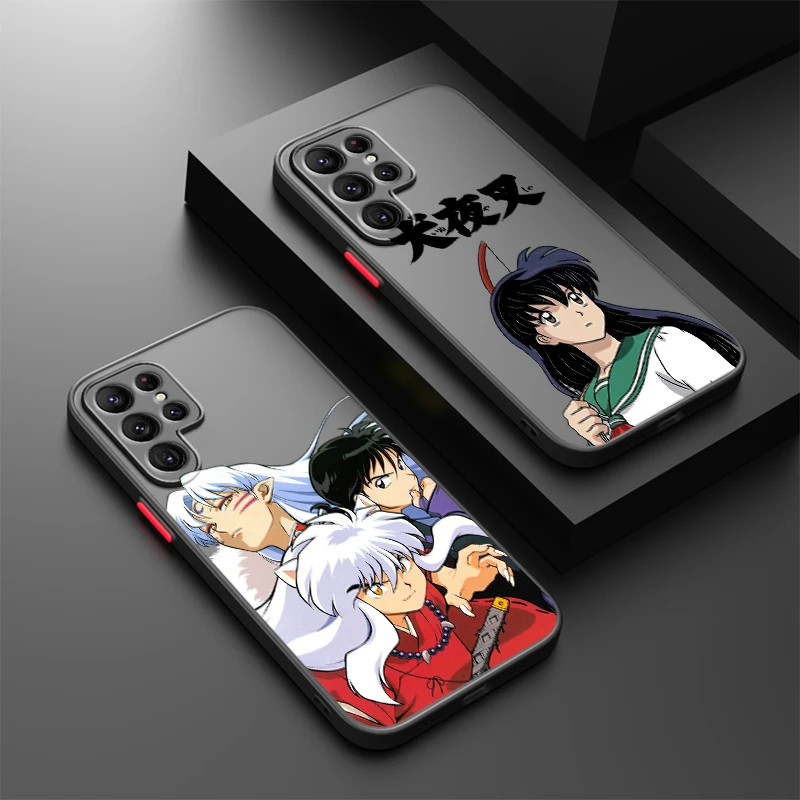 Inuyasha Sesshoumaru For Samsung S24 S23 S22 S21 S20 S10 FE Note 20 10 Ultra Lite Plus Frosted Translucent Phone Case