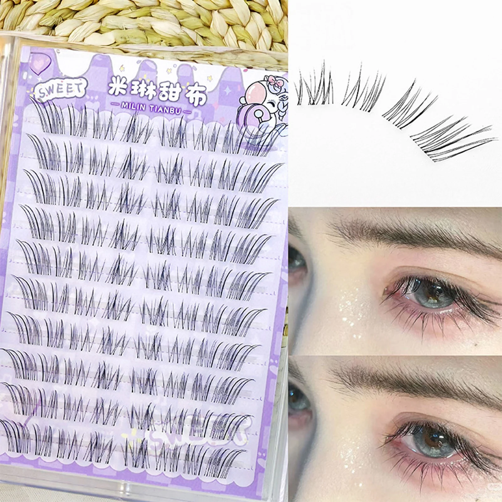 DIY Lash Clusters Individuele Manga Valse Wimpers Natuurlijke Look Valse Wimpers Verlenging Vrouwen Meisjes Dialy Makeup Tools