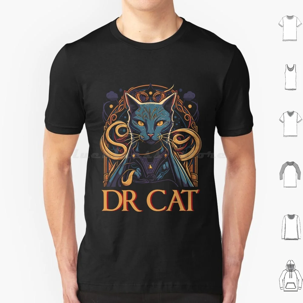 Superhero Kitten Strange Cat-Cute Cat Hero Comic-Inspired Art T Shirt Big Size 100% Cotton Dr Cat Iron Meow Cat Cute Kitten