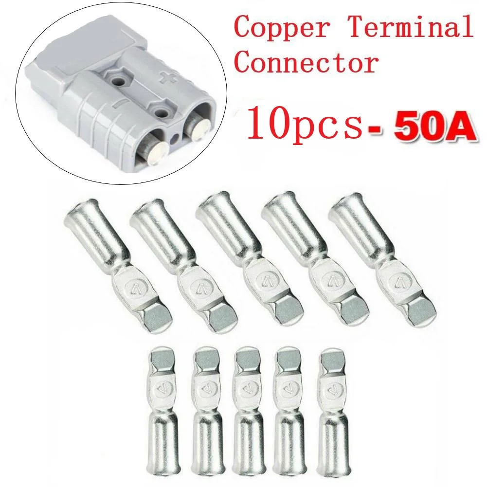 

10pcs/set FOR Anderson Plugs Contact Pins Lugs Terminals For 50 Amp Connectors 12AWG Electrical Equipment & Supply