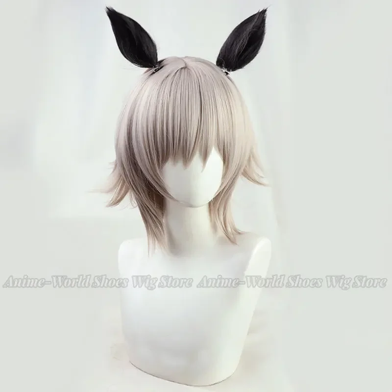 วิกผมคอสเพลย์ Umamusume: Pretty Derby ตัวละคร Curren Chan ผมสั้นสีเทาเขียว สำหรับผู้หญิงและเด็กผู้หญิง ใหม่ สำหรับเล่นบทบาทไอดอล