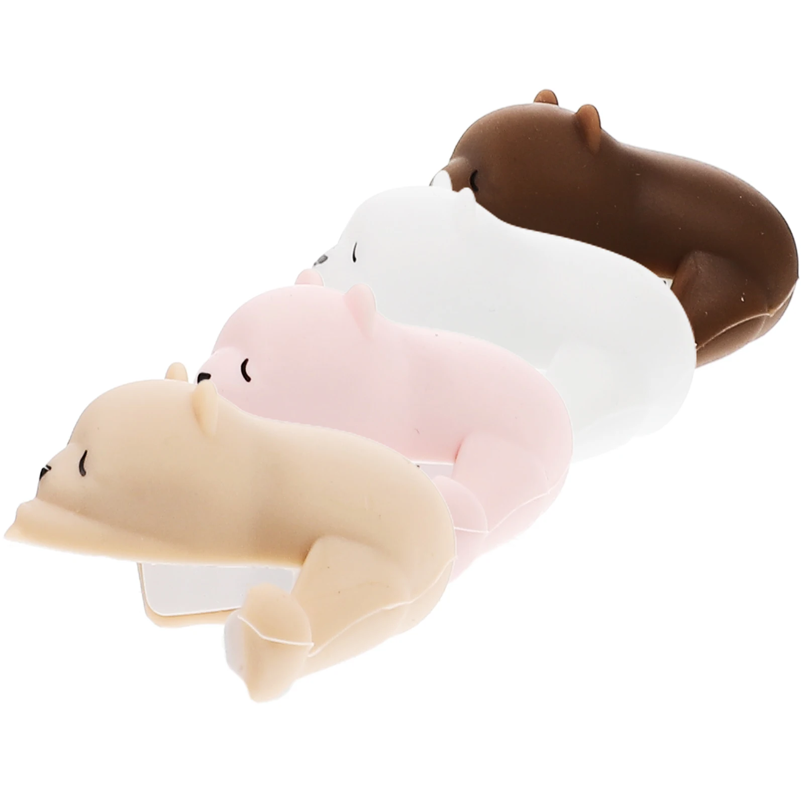

4pcs Anti Collision Corner Protectors Baby Safety Guard Animal Design Table Edge Covers Furniture Protection Pink White Coffee