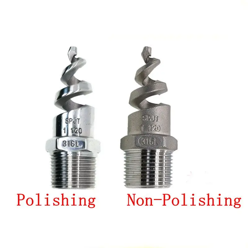 

1/4" 3/8" 1/2" 3/4" 1" - 2" BSPT Male Spiral Cone Atomization Misting Spray Nozzle Sprinkler 304 Stainless Steel Home Garden