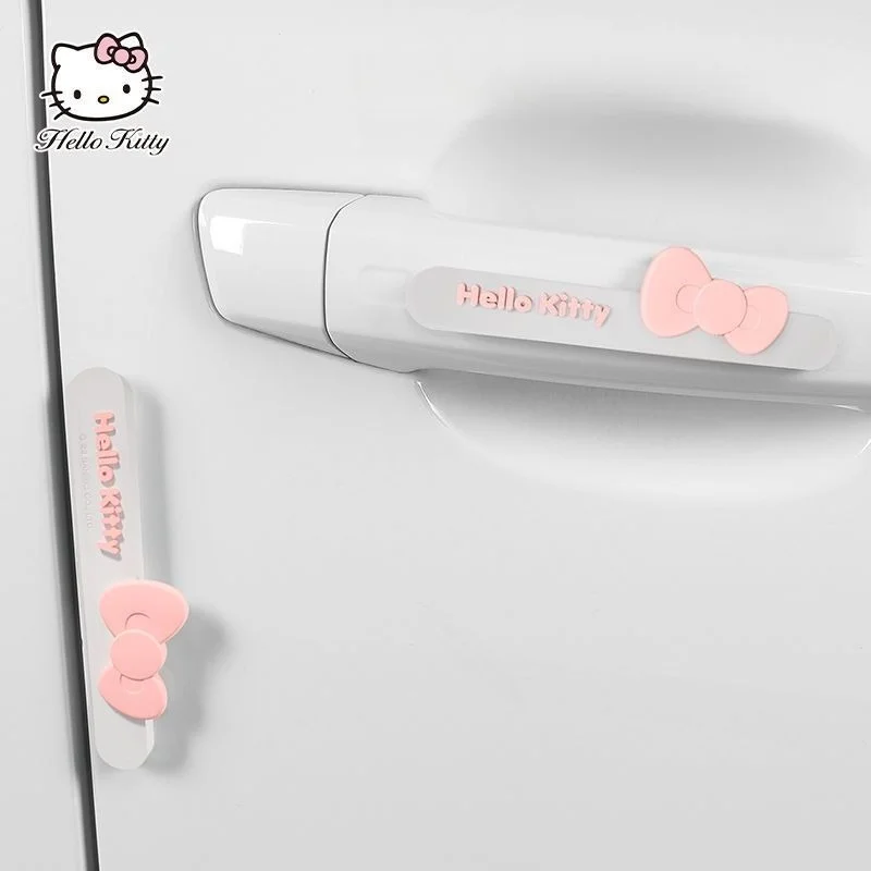 Anime Sanrio Hello Kitty Car Door Anti-collision Strip Rearview Mirror Protector Cute Door Edge Buffer Anti-scratch Sticker New