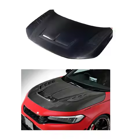 Carbon Fiber Engine Hood for Honda Civic 2022-2024 Upgrade Type R Hood 11th Gen Civic Hood