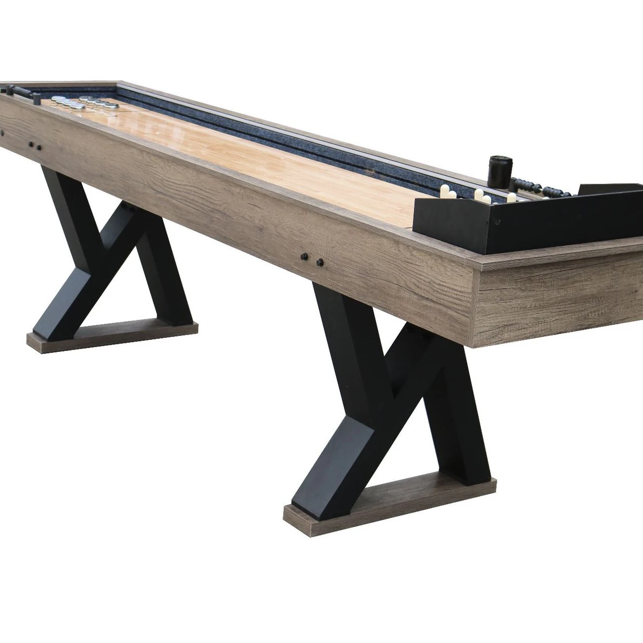

Shuffle-board Table For Competition Indoor Recreational Sand Arc Table And Bowling 2-in-1 Table