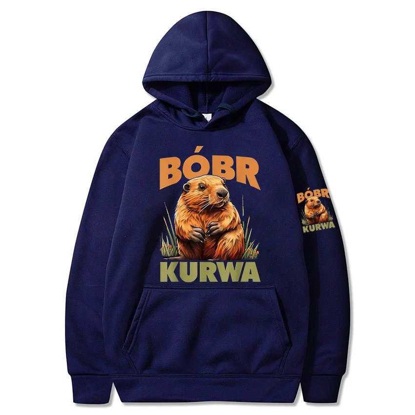 Men Women Fashion Streetwear Bobr Kurwa Harajuku Y2k Hoodies Funny Cartoon Casual Hooded Kurwa Bober Grunge Sweatshirts Clothes