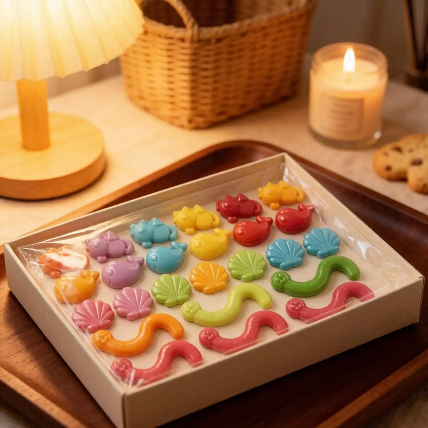 2pcs 25 Cavity Marine Theme Silicone Molds Whale Seahorse Shell Worm Candy Mold For Candy Chocolate ﻿ view 4