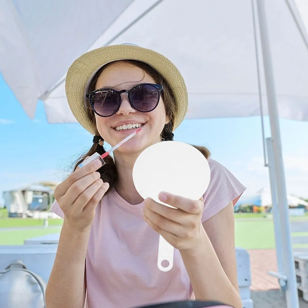 Miroir de maquillage pliable de bureau en plastique, Base Stable Portable haute définition, petite taille, parfait pour le maquillage quotidien et les cadeaux, vanité