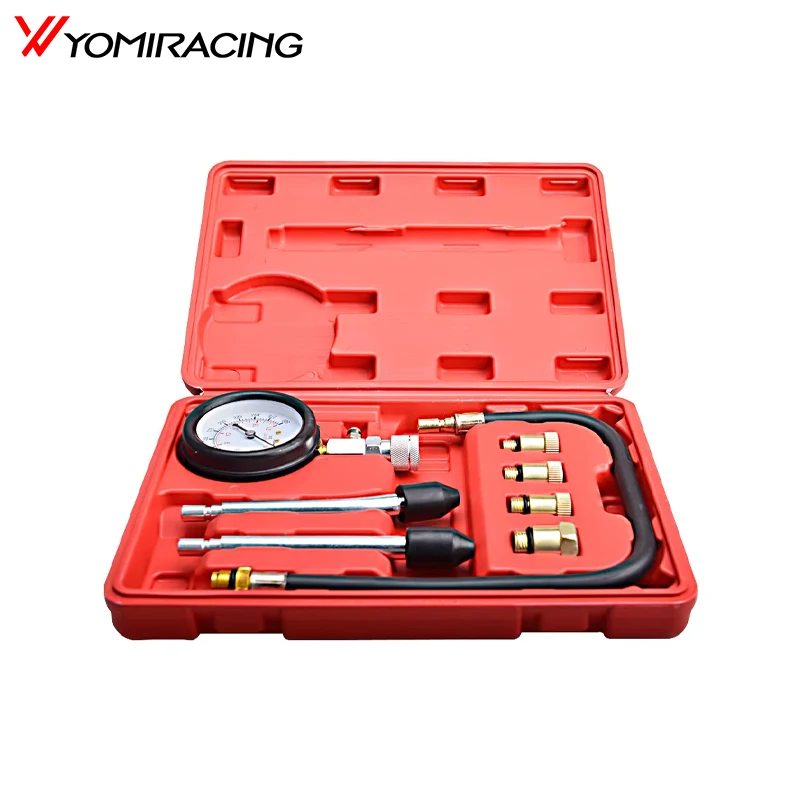 

Professional Petrol Engine Compression Tester Kit 0-300 PSI Fuel Cylinder Pressure Gauge Tool Set for Car Motorcycles