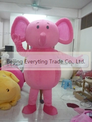 

New Adult Hot Sale Foam Pink Elephant Fancy Cartoon Mascot Costume Plush Christmas Fancy Dress Halloween Mascot Costume