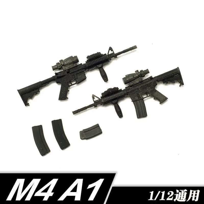 1/12 Scale Soldier Toys Accessories M4A1 Model for 6“ Figure Doll