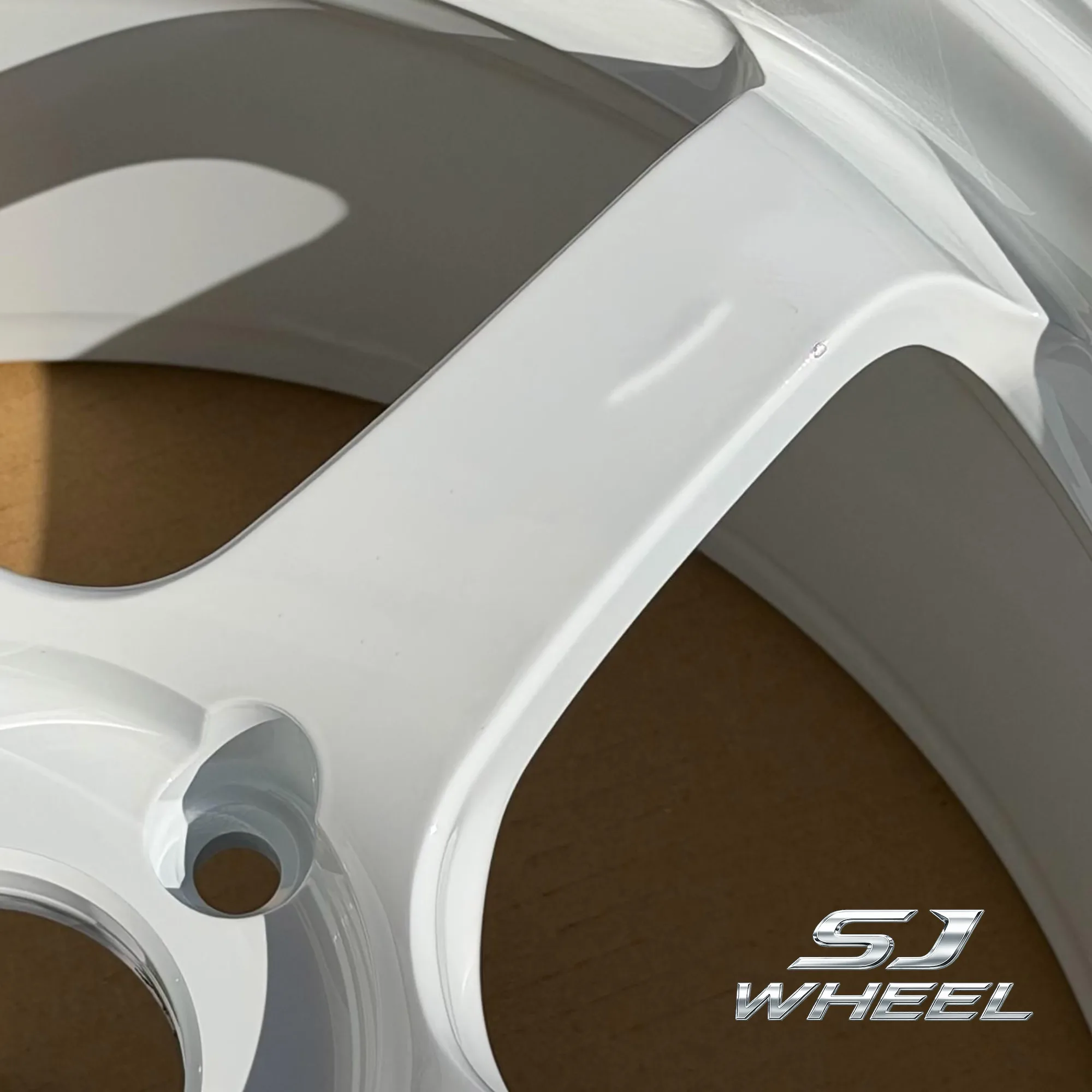 SJ Forged 5 Spoke Deep Dish Car Wheel Rim 17 18 19 20 21 22 24 26 Inch White Custom PCD ET JDM Style Forged Alloy Wheels