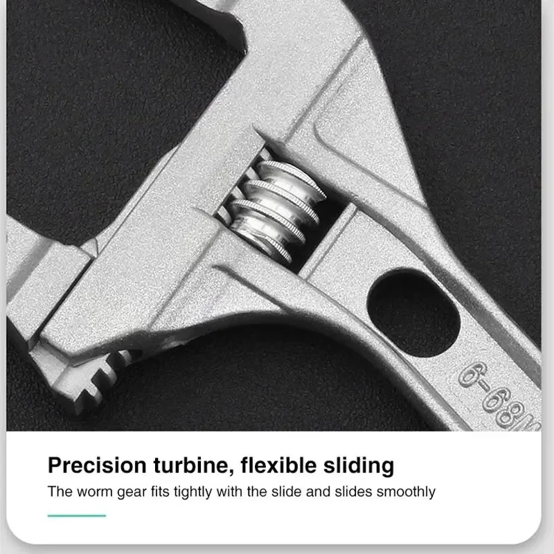 1PC16-68mm Universal Repair Set Bathroom Hand Tools Large Opening Pipe Wrench Nut Key Adjustable Spanner Bathroom Repair Tool