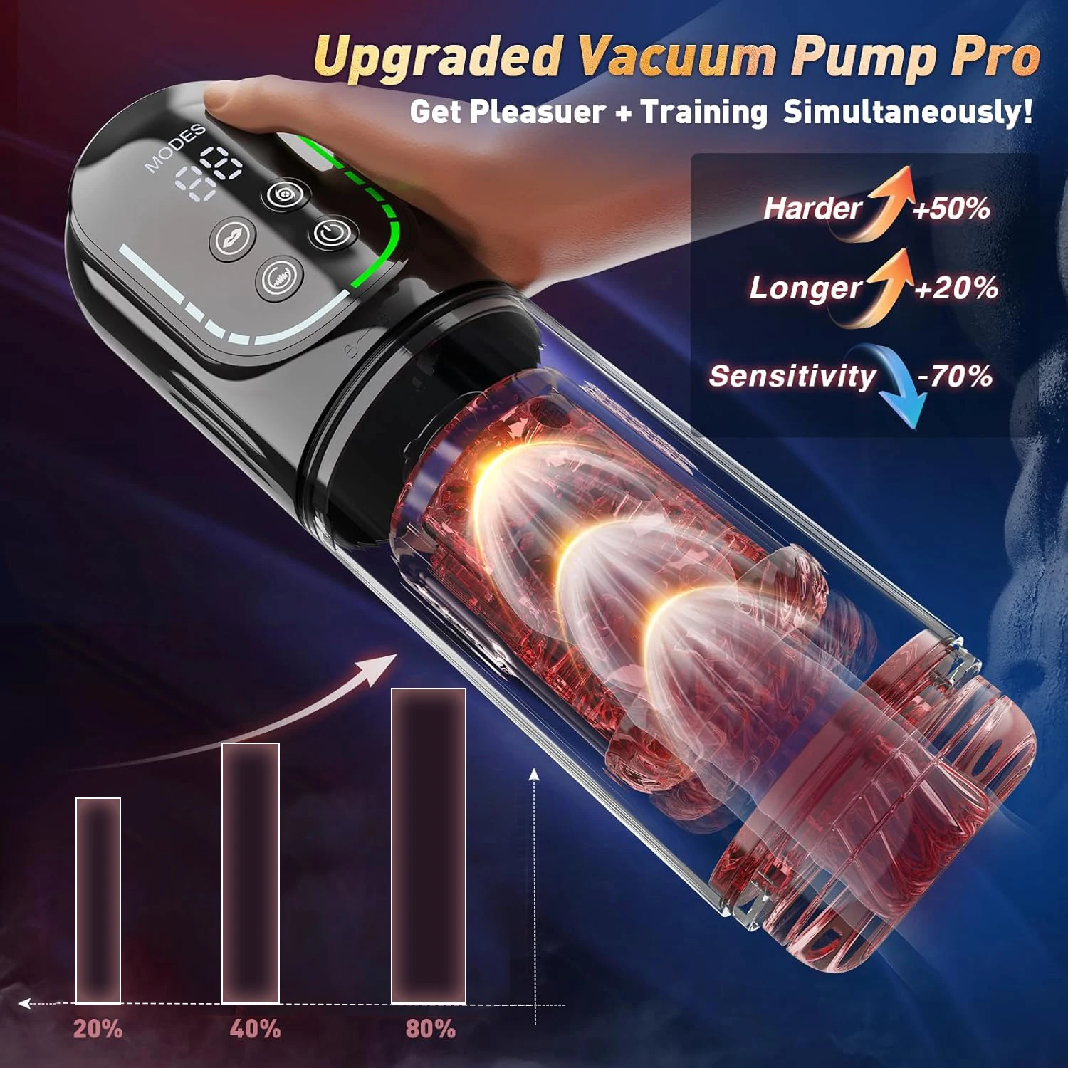 LCD Penis Pump Pocket Pussy Male Masturbator Vacuum Pump Thrusting Rotating Vibrating Sucking 3D Stroker Sex Toys for Man image 2