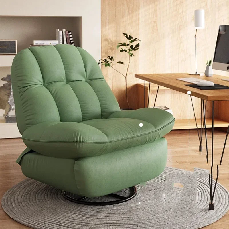 Nordic Green Chair Luxury Ergonomic Rocking Lazy Sofa Chair Living Room Design Poltrona Reclinabile Japanese House Furniture image 3