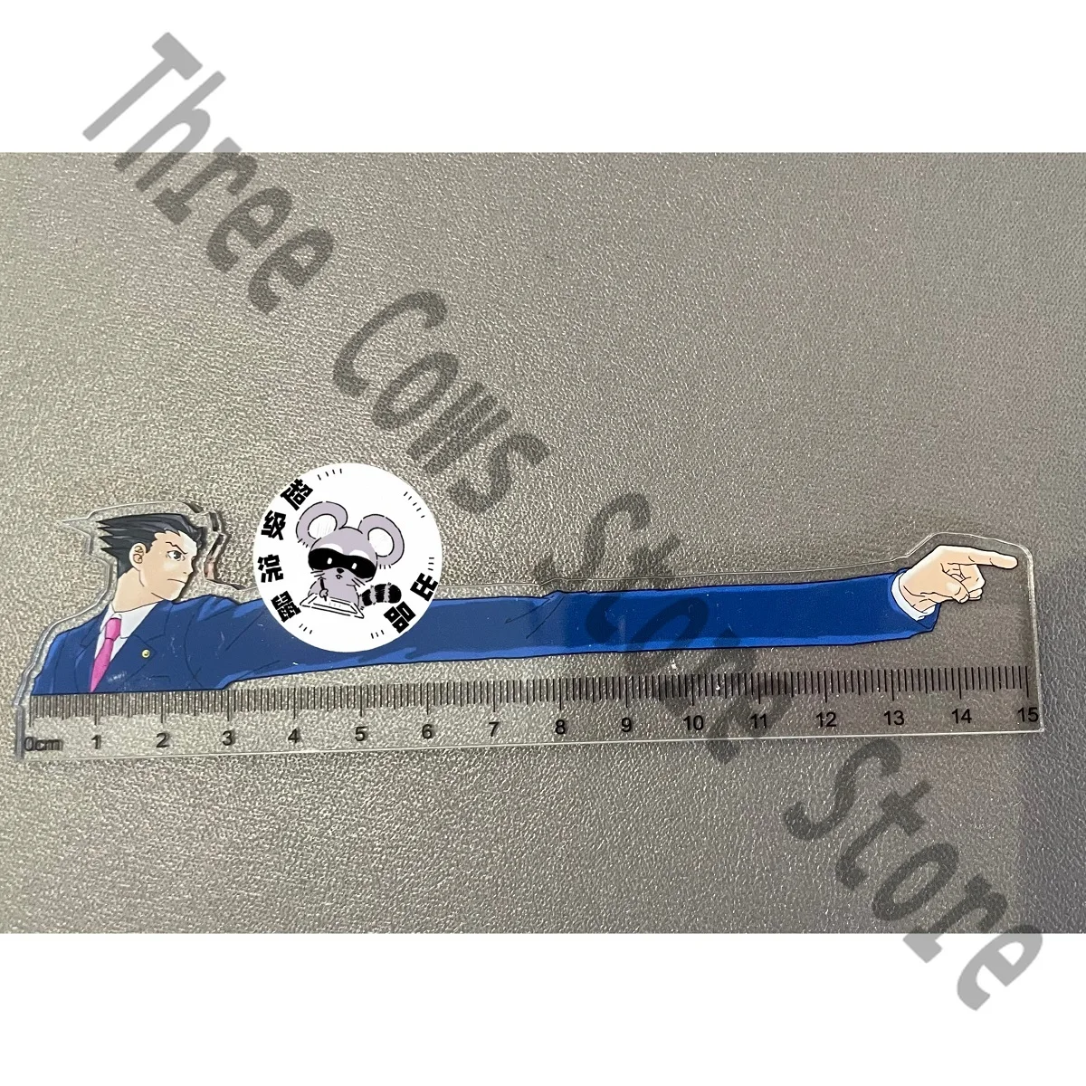 Anime Ace Attorney Phoenix Wright Cosplay Student Stationery Ruler Straightedge School Supplies Mascot Ornament Halloween Gift