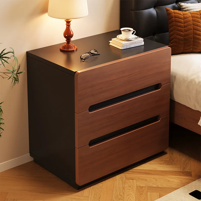 

Medieval bedside table Small apartment 2025 new solid wood rental house household bedroom bedside locker bedside table