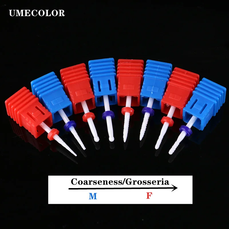 1PC Ceramic Nail Drill Bits Gel Polish Remove Dead Skin Clean Electric Milling Cutters For Electric Nail Polisher