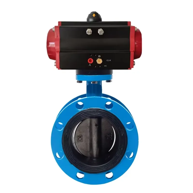 

DN100 4 Inch 6 Inch Double Acting Ductile Iron High Temperature EPDM Seal 90° Rotary Casting Pneumatic Flanged Butterfly
