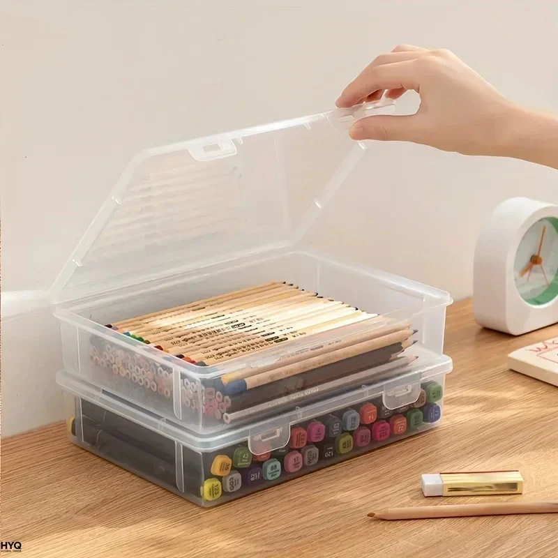 Estuche Transparente de Gran Capacidad para Lápices – Organizador de Marcadores y Lápices de Colores para Cuadernos de Dibujo, Pintura, Regreso a Clases