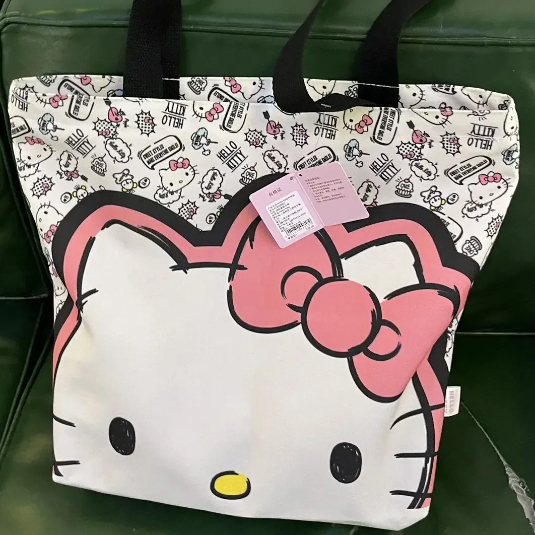 

Sanrio Hello Kitty Shoulder Bags Handbags Y2k Women Large Capacity Shopping Bags Tote Bag Fashion Korean Luxury Storage Bag